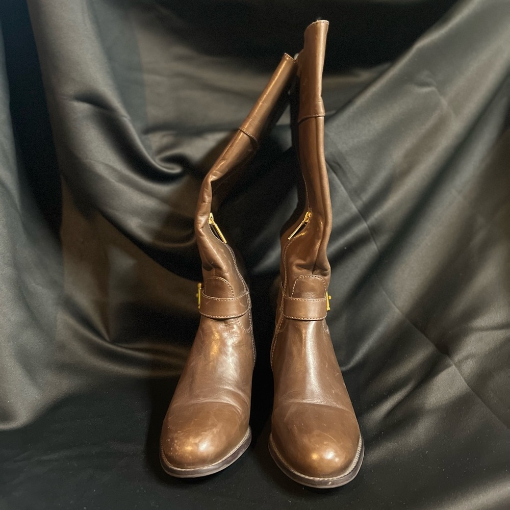Brown banana republic leather riding boots